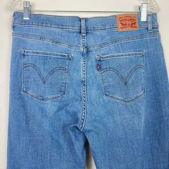 Levi's Women's Classic Bootcut Jeans Size 12 Blue Med Wash Stretch Inseam 26.5" - Picture 5 of 7